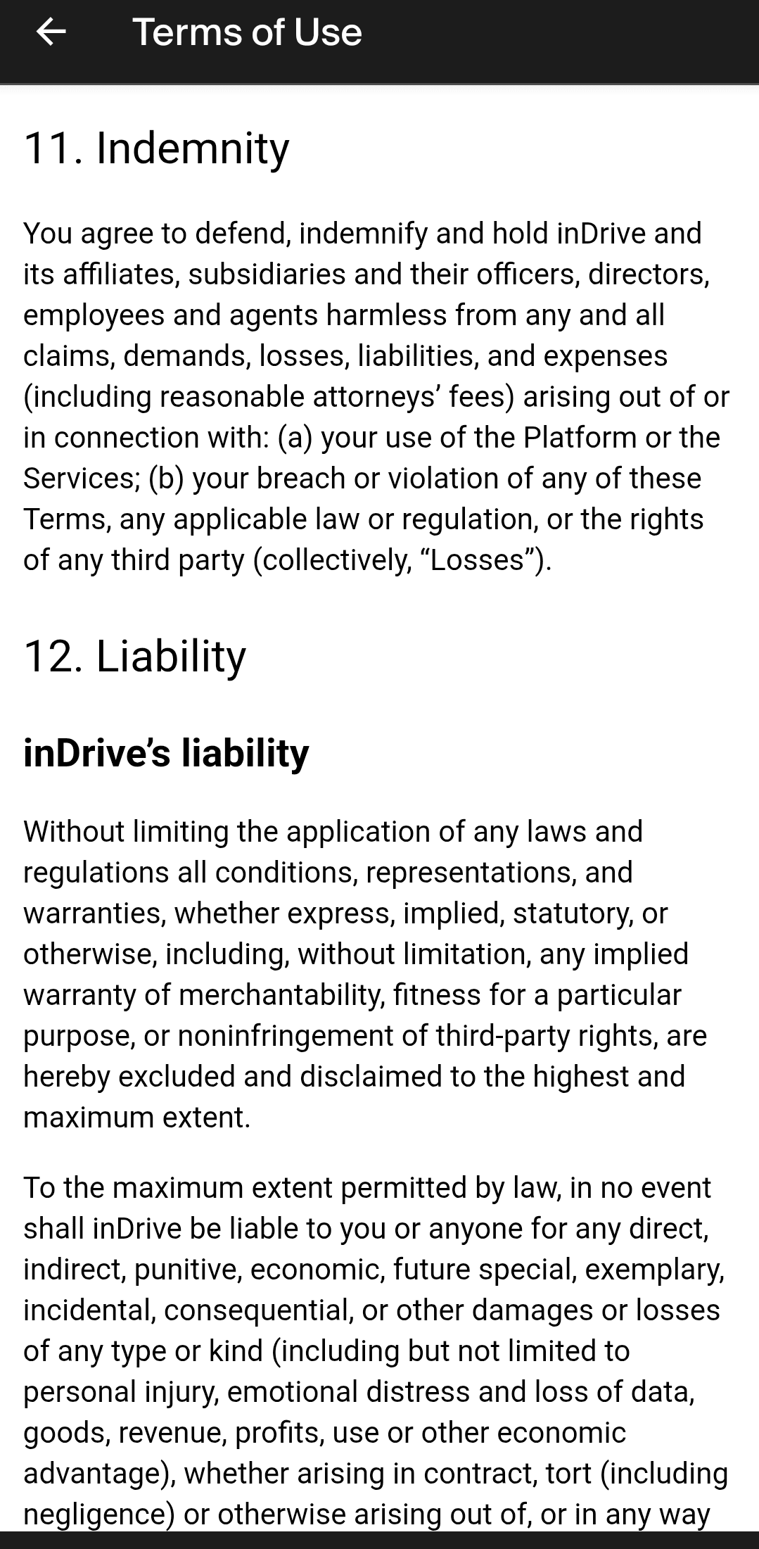 inDrive has zero liability to drivers and riders, Bolt pegged at N700,000